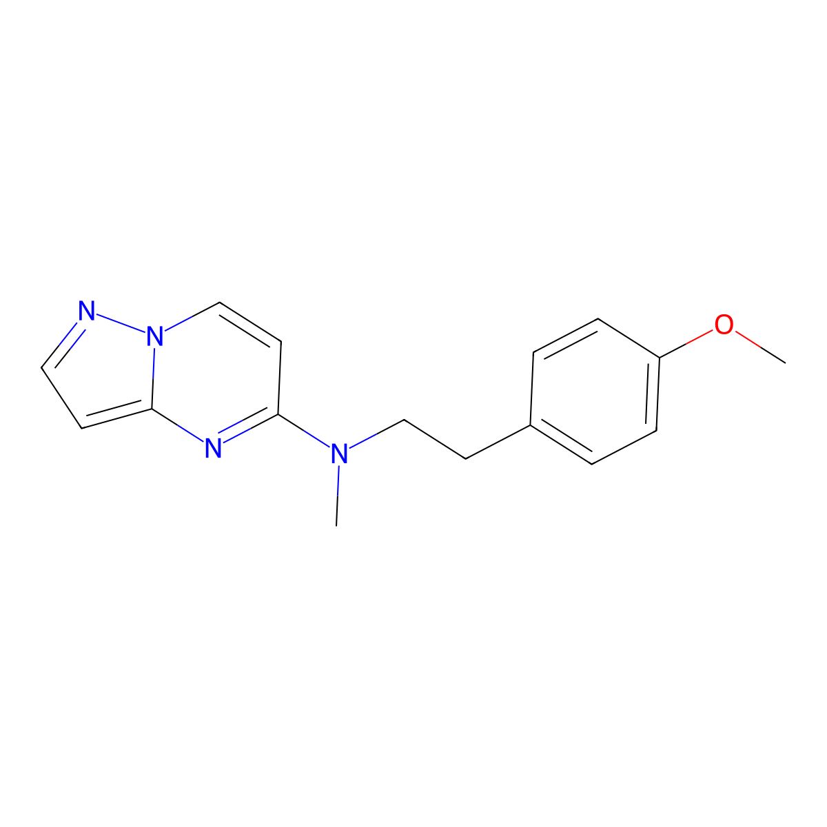 N-[2-(4-methoxyphenyl)ethyl]-N-methylpyrazolo[1,5-a]pyrimidin-5-amine molecular structure, CAS 2770623-98-6