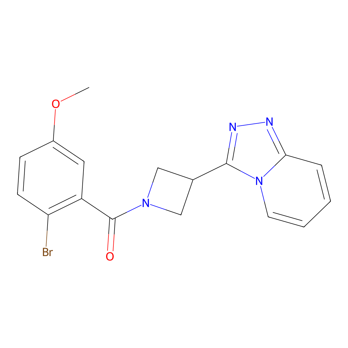 1-(2-Bromo-5-methoxybenzoyl)-3-{[1,2,4]triazolo[4,3-a]pyridin-3-yl}azetidine molecular structure, CAS 2770624-53-6