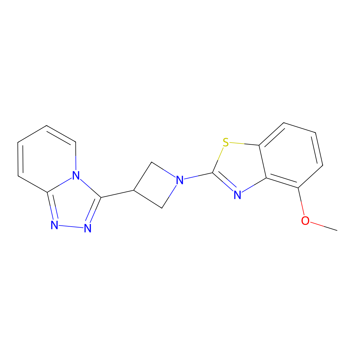 4-Methoxy-2-(3-{[1,2,4]triazolo[4,3-a]pyridin-3-yl}azetidin-1-yl)-1,3-benzothiazole molecular structure, CAS 2770624-62-7