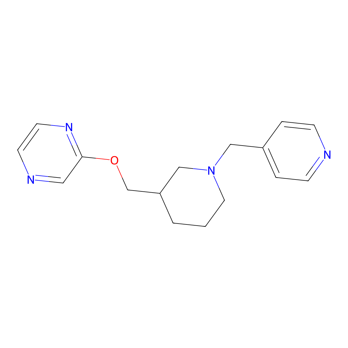 2-({1-[(Pyridin-4-yl)methyl]piperidin-3-yl}methoxy)pyrazine molecular structure, CAS 2770624-73-0