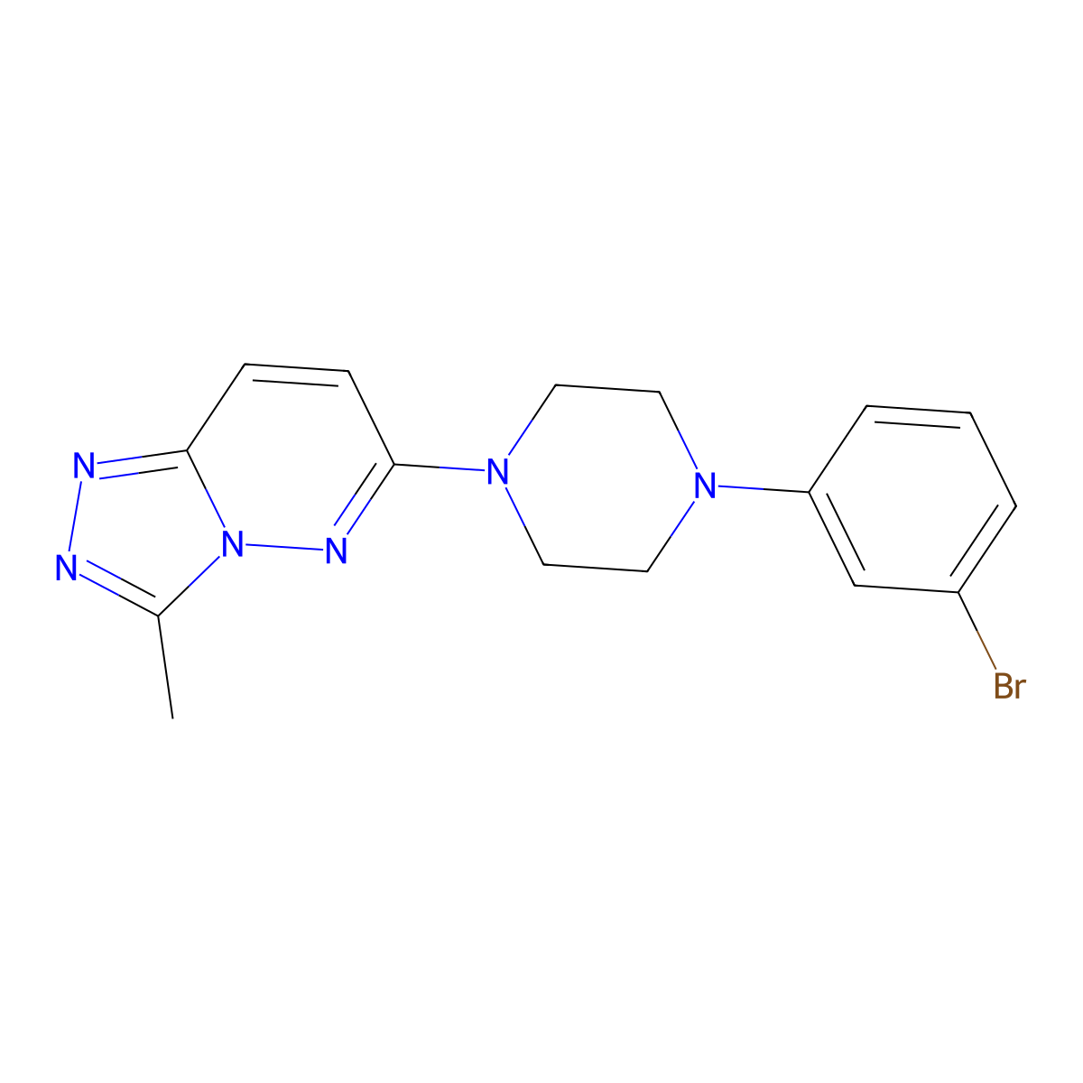 1-(3-Bromophenyl)-4-{3-methyl-[1,2,4]triazolo[4,3-b]pyridazin-6-yl}piperazine molecular structure, CAS 2770625-01-7