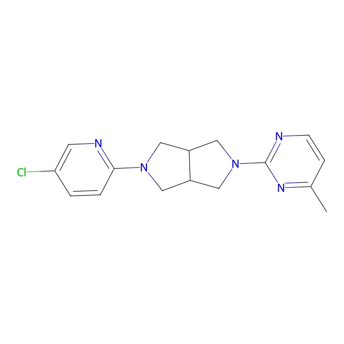 2-[5-(5-Chloropyridin-2-yl)-octahydropyrrolo[3,4-c]pyrrol-2-yl]-4-methylpyrimidine molecular structure, CAS 2770625-83-5