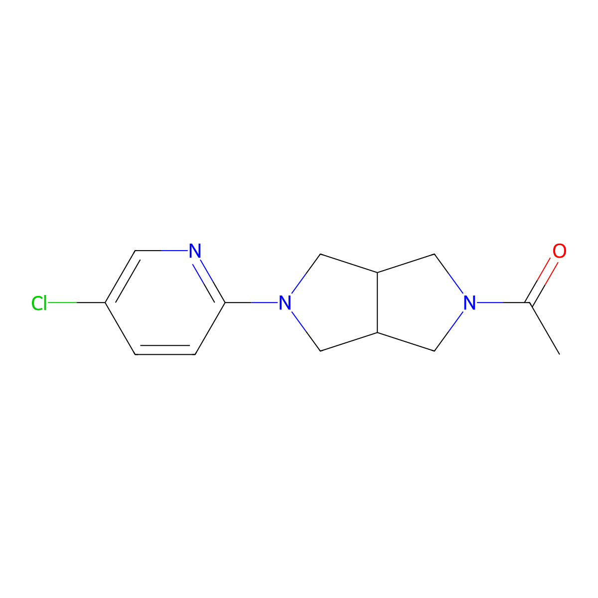 1-[5-(5-Chloropyridin-2-yl)-octahydropyrrolo[3,4-c]pyrrol-2-yl]ethan-1-one molecular structure, CAS 2770625-84-6
