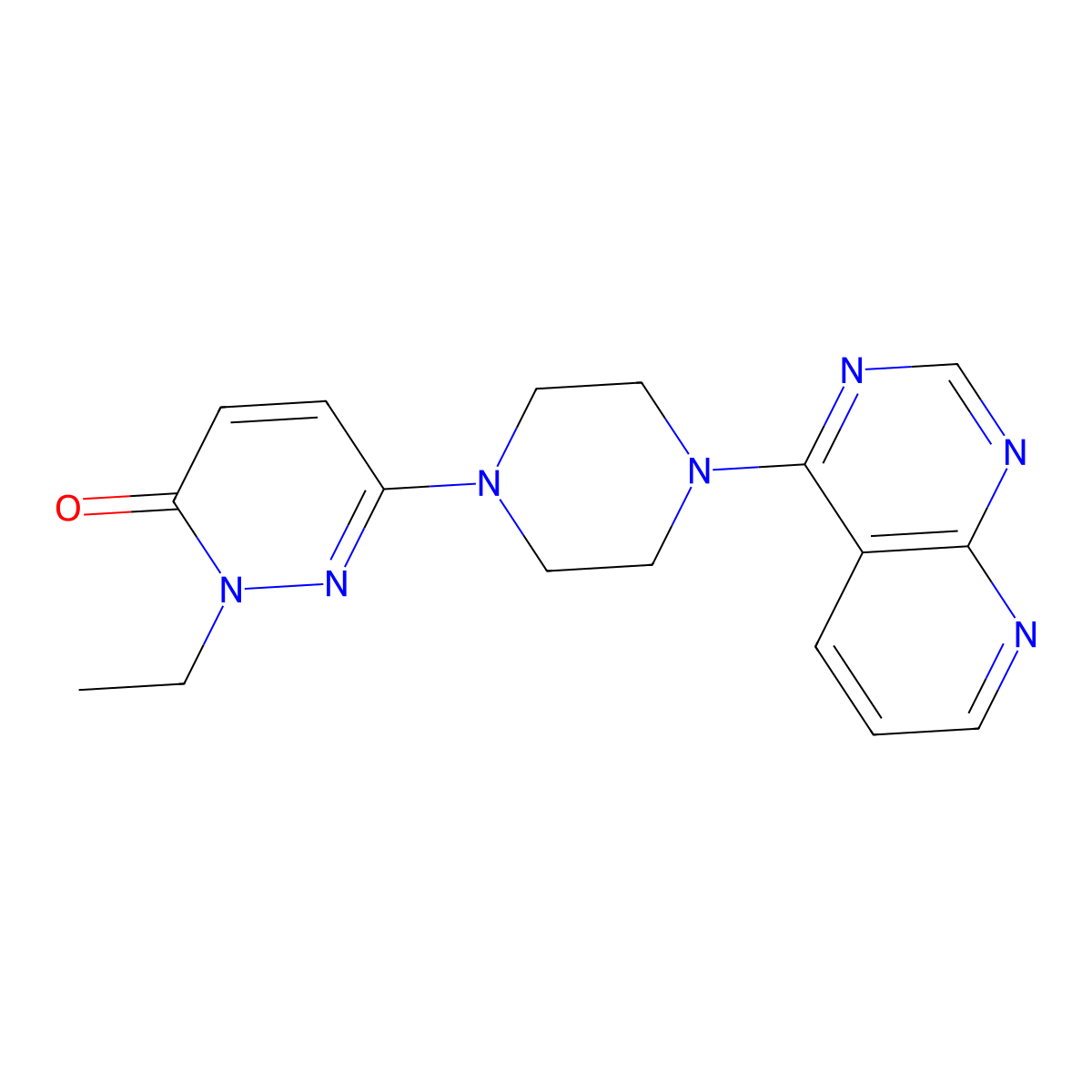 2-Ethyl-6-(4-{pyrido[2,3-d]pyrimidin-4-yl}piperazin-1-yl)-2,3-dihydropyridazin-3-one molecular structure, CAS 2770626-14-5
