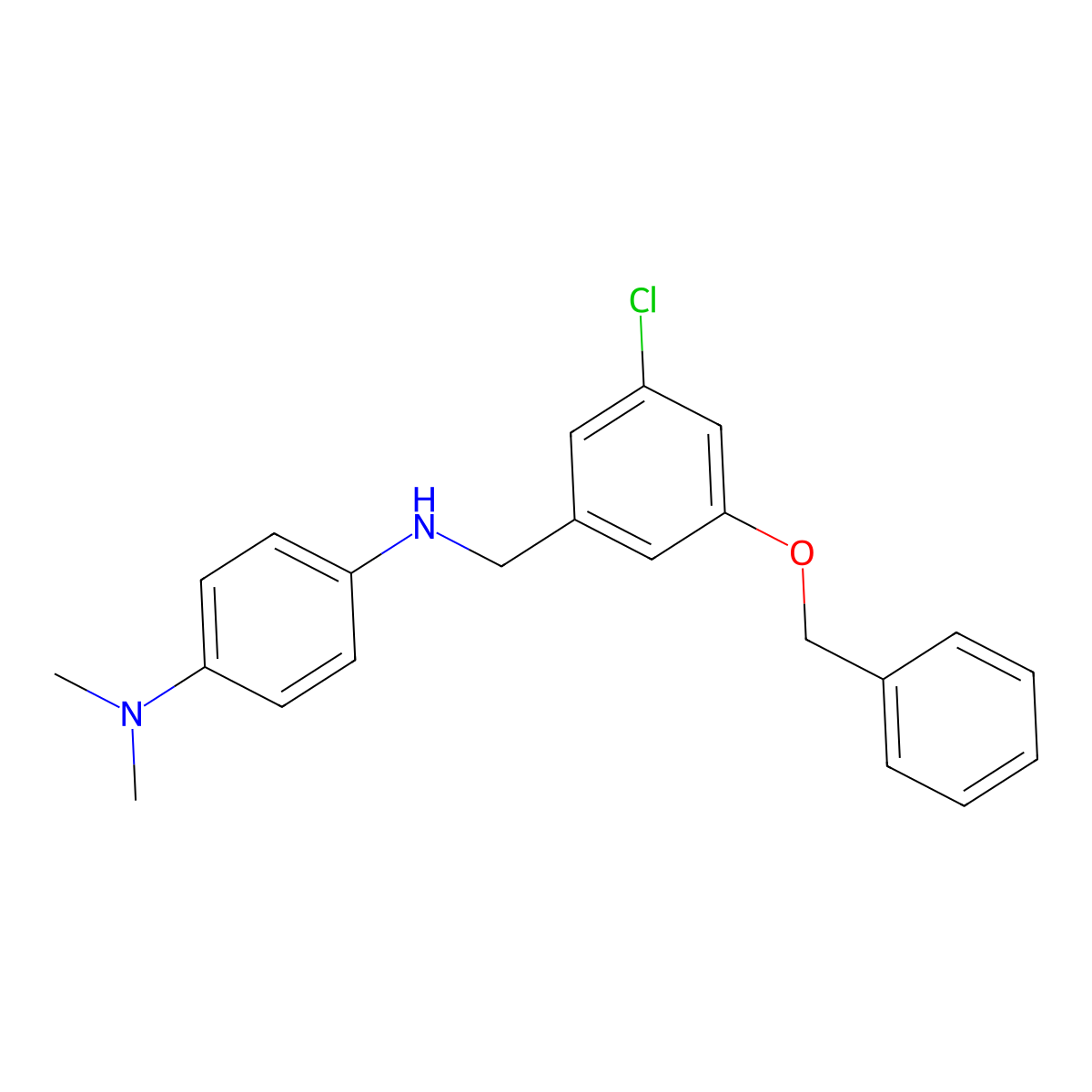 N4-{[3-(benzyloxy)-5-chlorophenyl]methyl}-N1,N1-dimethylbenzene-1,4-diamine molecular structure, CAS 2770626-28-1