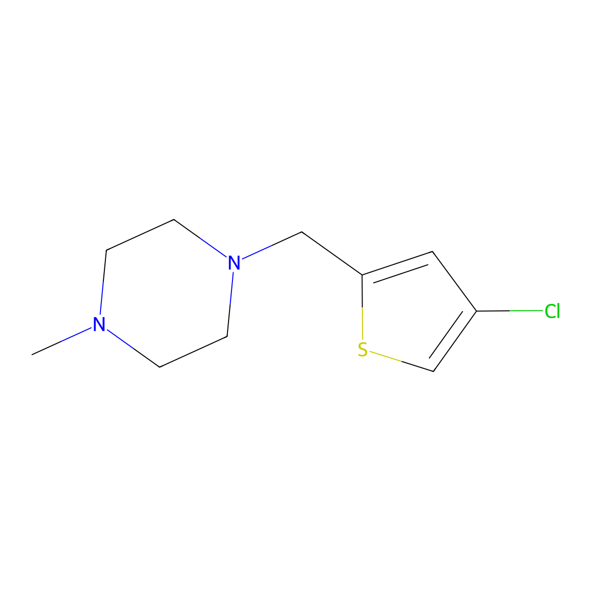 1-[(4-Chlorothiophen-2-yl)methyl]-4-methylpiperazine molecular structure, CAS 2770626-40-7