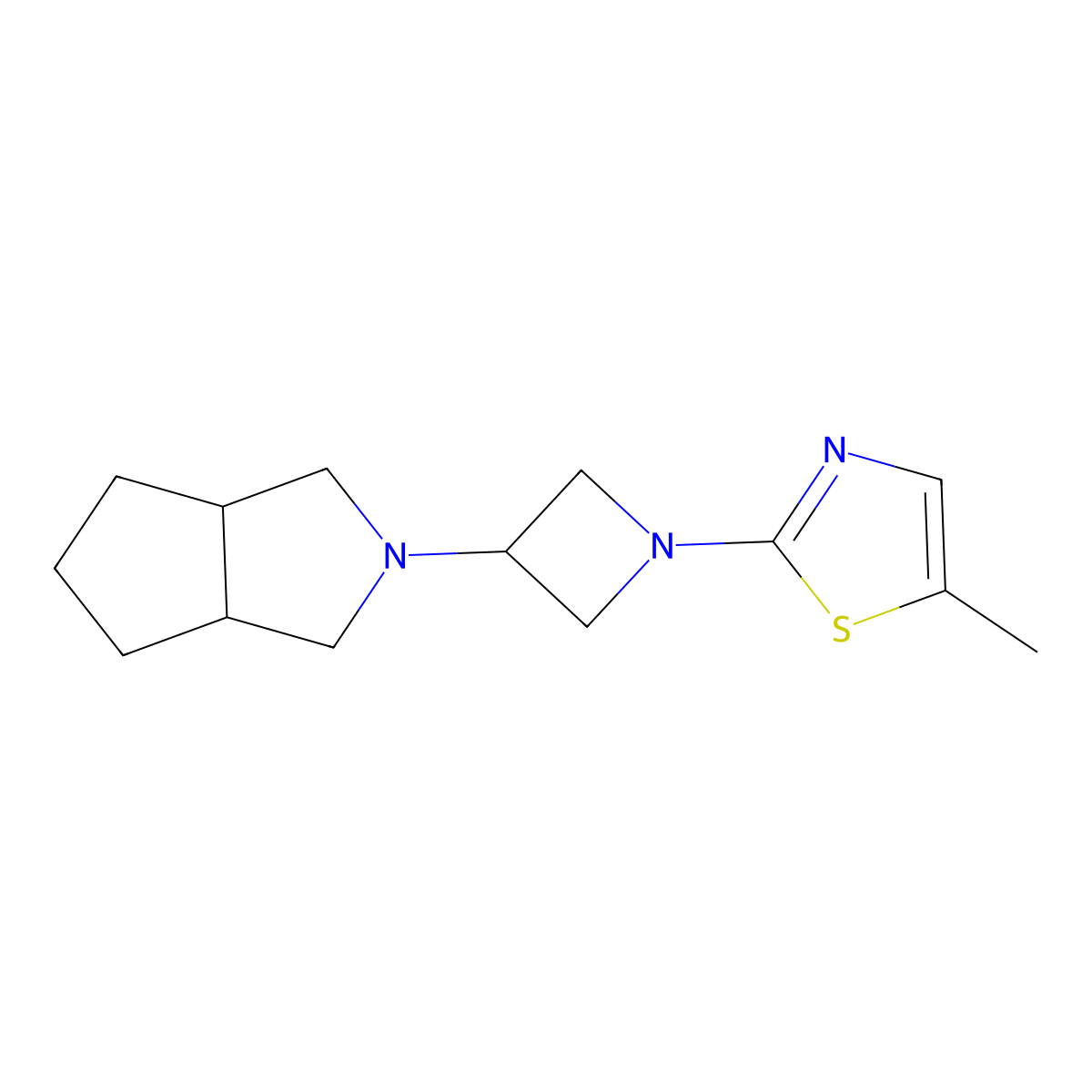 5-Methyl-2-(3-{octahydrocyclopenta[c]pyrrol-2-yl}azetidin-1-yl)-1,3-thiazole molecular structure, CAS 2770626-74-7