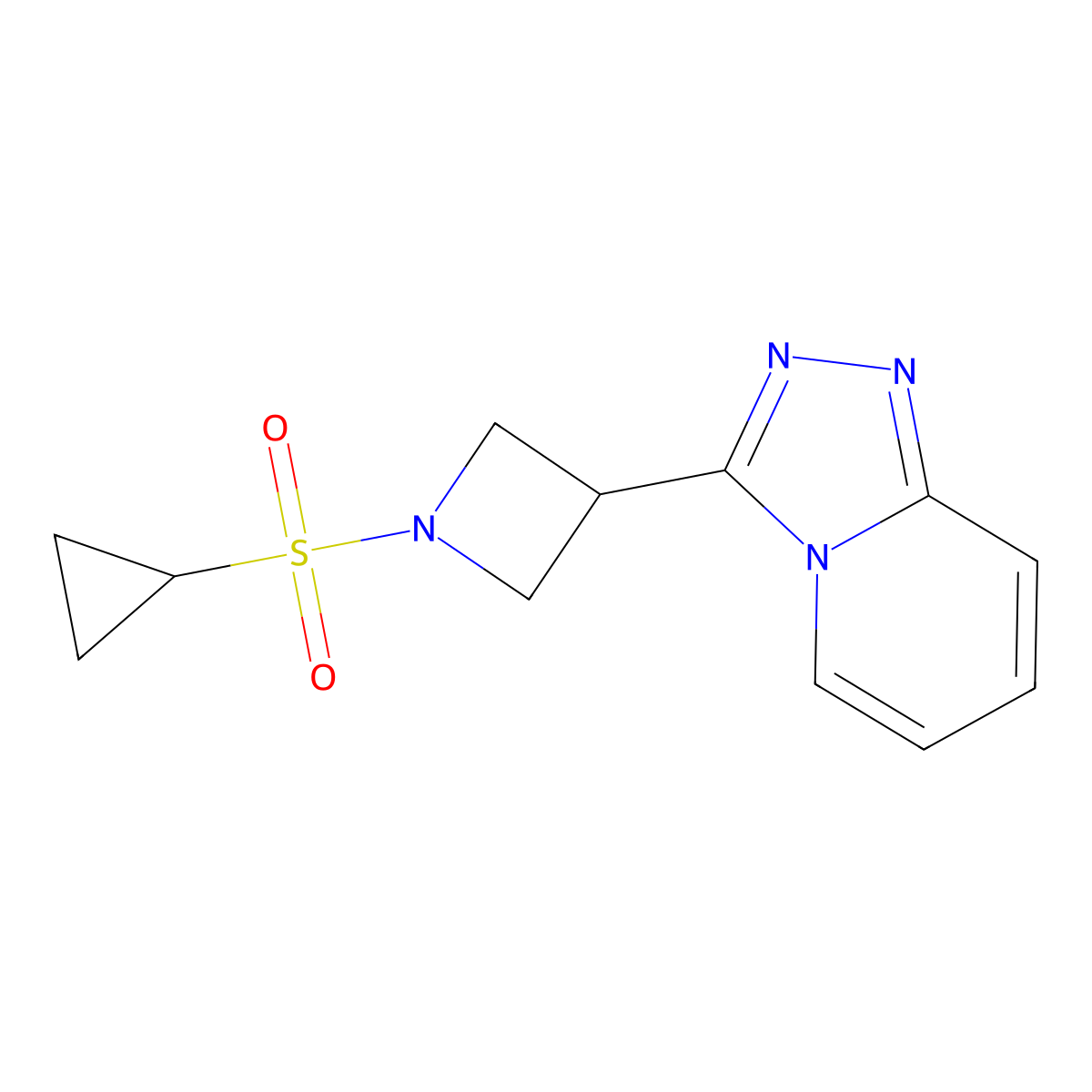 1-(Cyclopropanesulfonyl)-3-{[1,2,4]triazolo[4,3-a]pyridin-3-yl}azetidine molecular structure, CAS 2770627-55-7