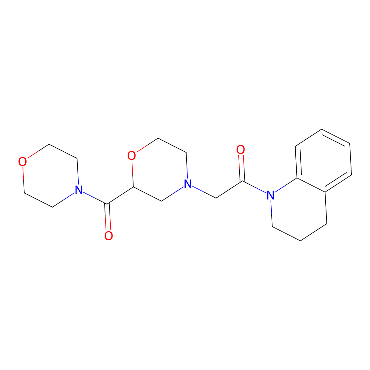 2-[2-(Morpholine-4-carbonyl)morpholin-4-yl]-1-(1,2,3,4-tetrahydroquinolin-1-yl)ethan-1-one molecular structure, CAS 2770628-54-9