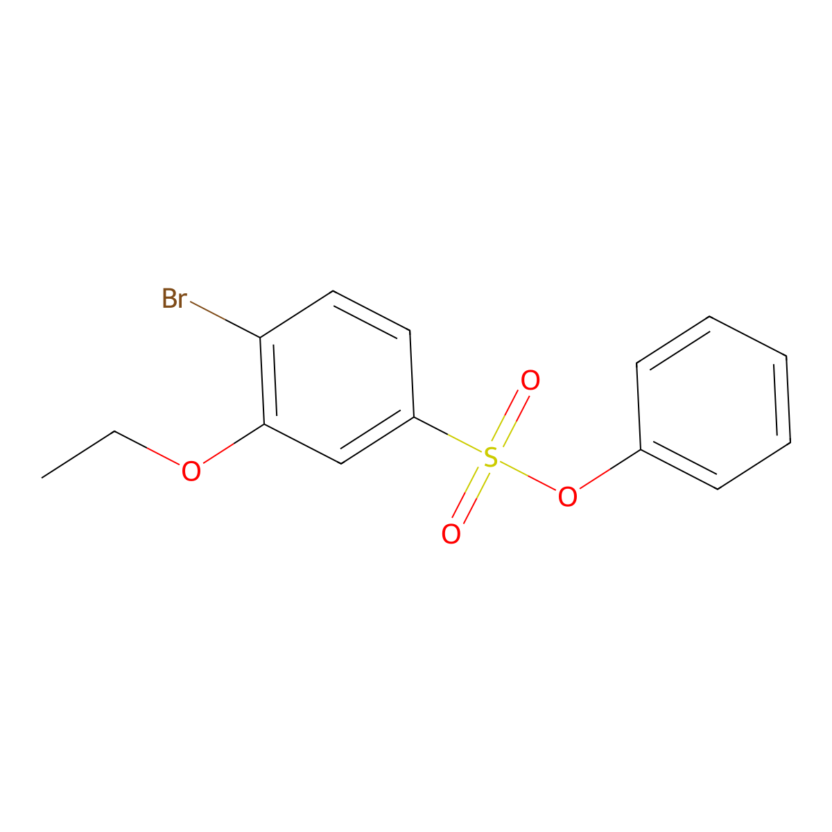 Phenyl 4-bromo-3-ethoxybenzene-1-sulfonate molecular structure, CAS 2770628-64-1