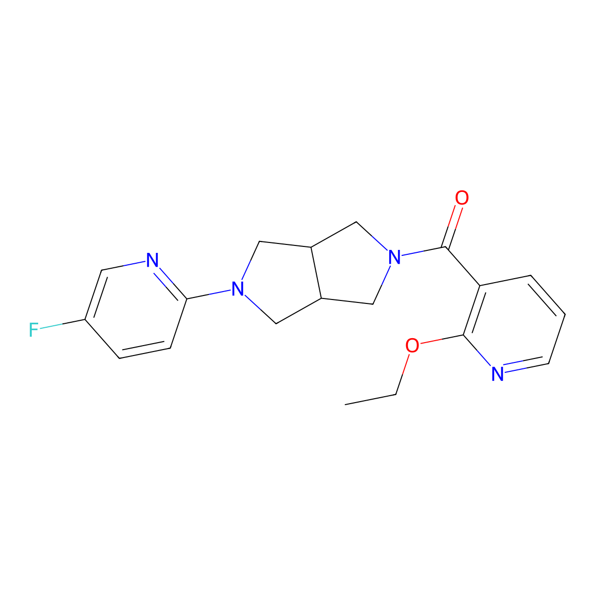 2-[5-(2-Ethoxypyridine-3-carbonyl)-octahydropyrrolo[3,4-c]pyrrol-2-yl]-5-fluoropyridine molecular structure, CAS 2770628-73-2