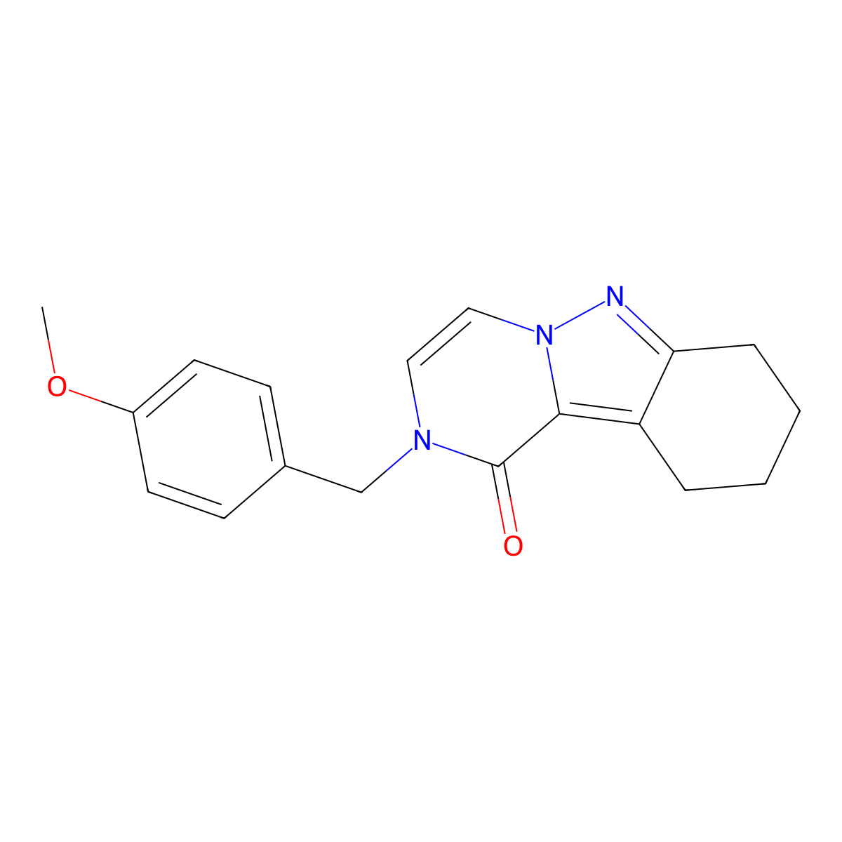 2-[(4-methoxyphenyl)methyl]-1H,2H,7H,8H,9H,10H-pyrazino[1,2-b]indazol-1-one molecular structure, CAS 2770629-62-2