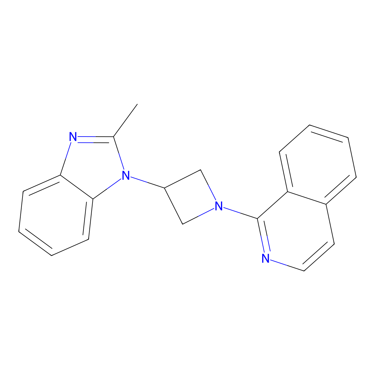 1-[3-(2-methyl-1H-1,3-benzodiazol-1-yl)azetidin-1-yl]isoquinoline molecular structure, CAS 2770630-65-2