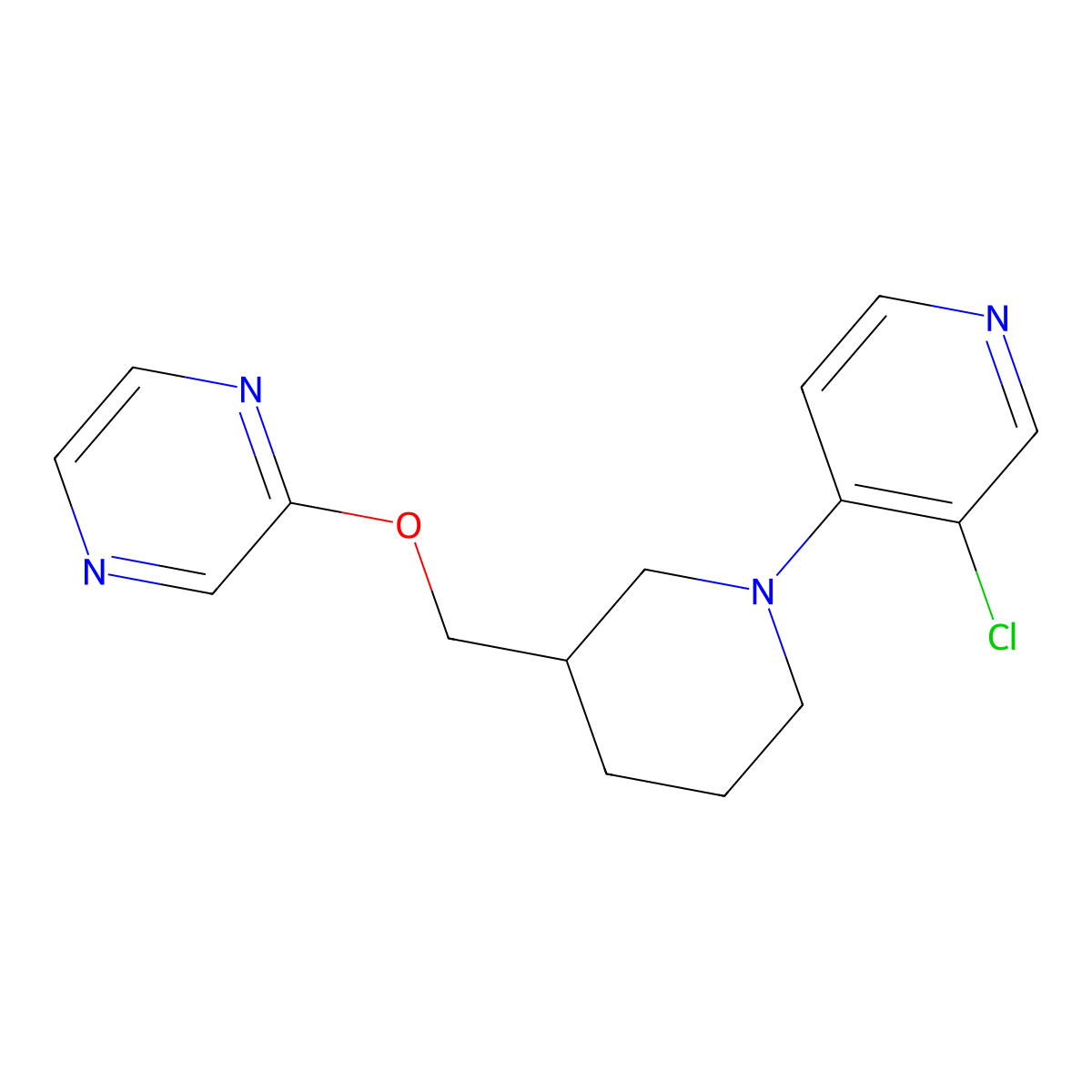 2-{[1-(3-Chloropyridin-4-yl)piperidin-3-yl]methoxy}pyrazine molecular structure, CAS 2770630-79-8
