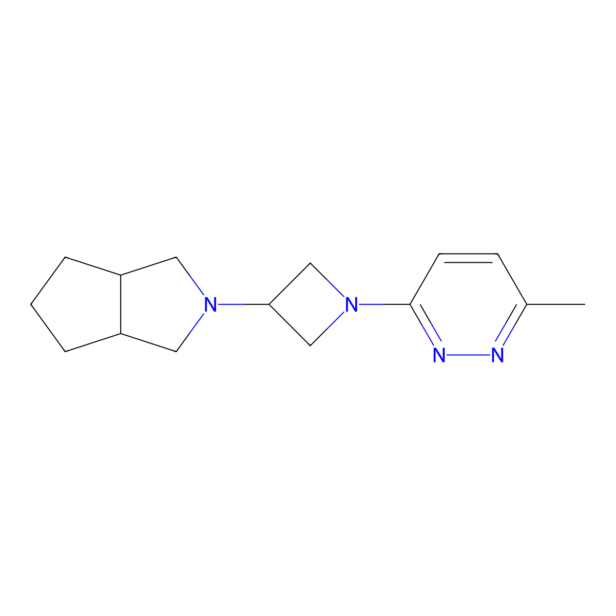 3-Methyl-6-(3-{octahydrocyclopenta[c]pyrrol-2-yl}azetidin-1-yl)pyridazine molecular structure, CAS 2770631-07-5