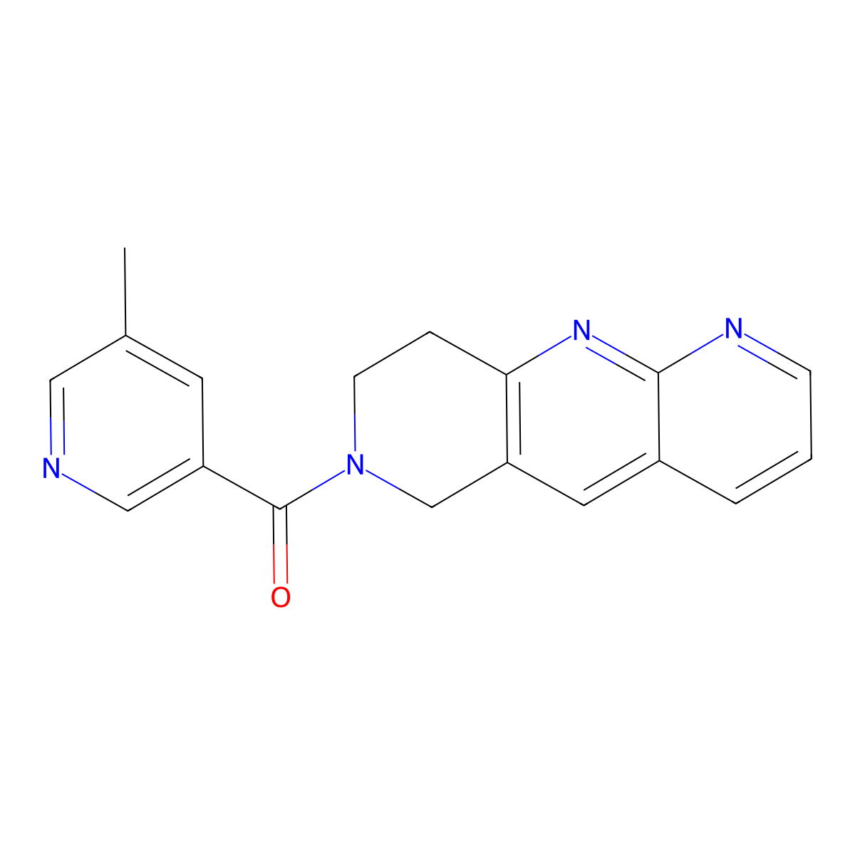 3-methyl-5-{6H,7H,8H,9H-pyrido[2,3-b]1,6-naphthyridine-7-carbonyl}pyridine molecular structure, CAS 2770631-26-8