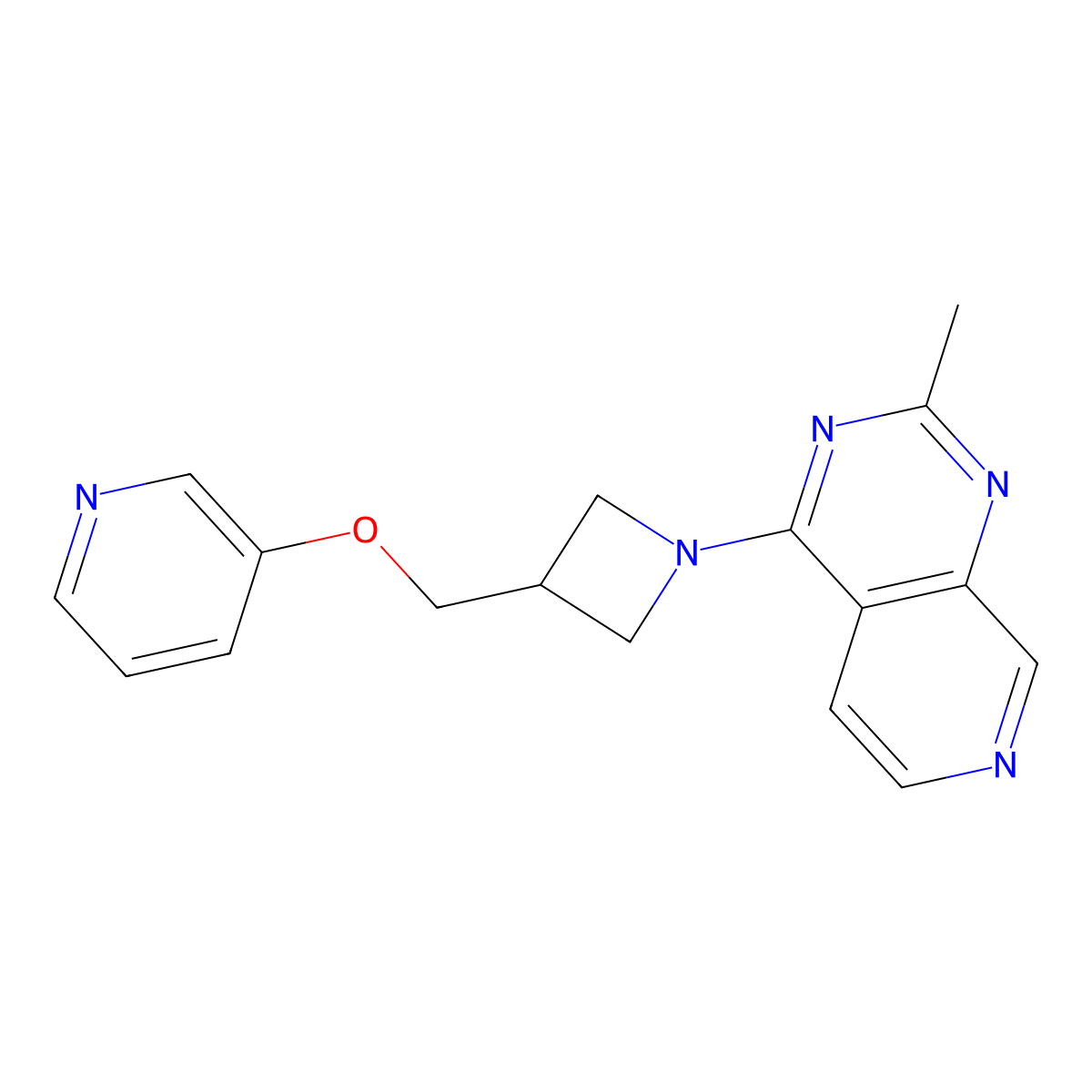 3-[(1-{2-Methylpyrido[3,4-d]pyrimidin-4-yl}azetidin-3-yl)methoxy]pyridine molecular structure, CAS 2770631-35-9
