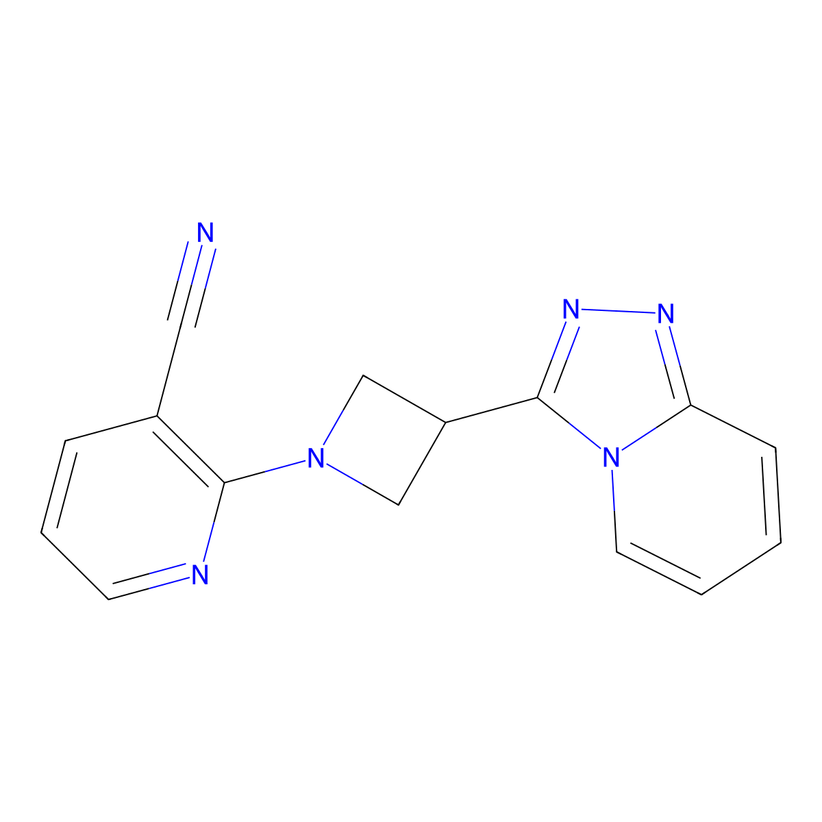2-(3-{[1,2,4]Triazolo[4,3-a]pyridin-3-yl}azetidin-1-yl)pyridine-3-carbonitrile molecular structure, CAS 2770631-84-8