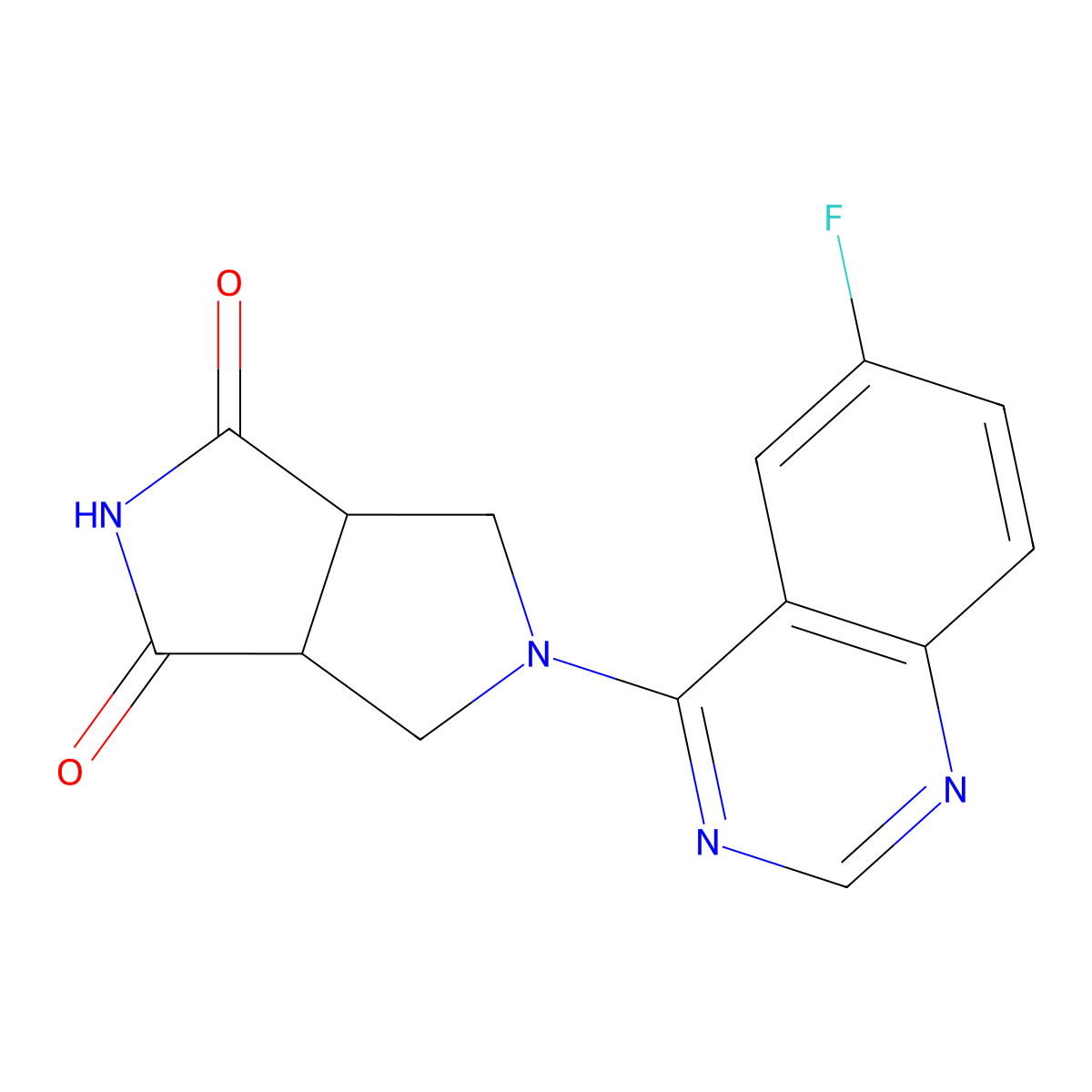 5-(6-Fluoroquinazolin-4-yl)-octahydropyrrolo[3,4-c]pyrrole-1,3-dione molecular structure, CAS 2770631-89-3