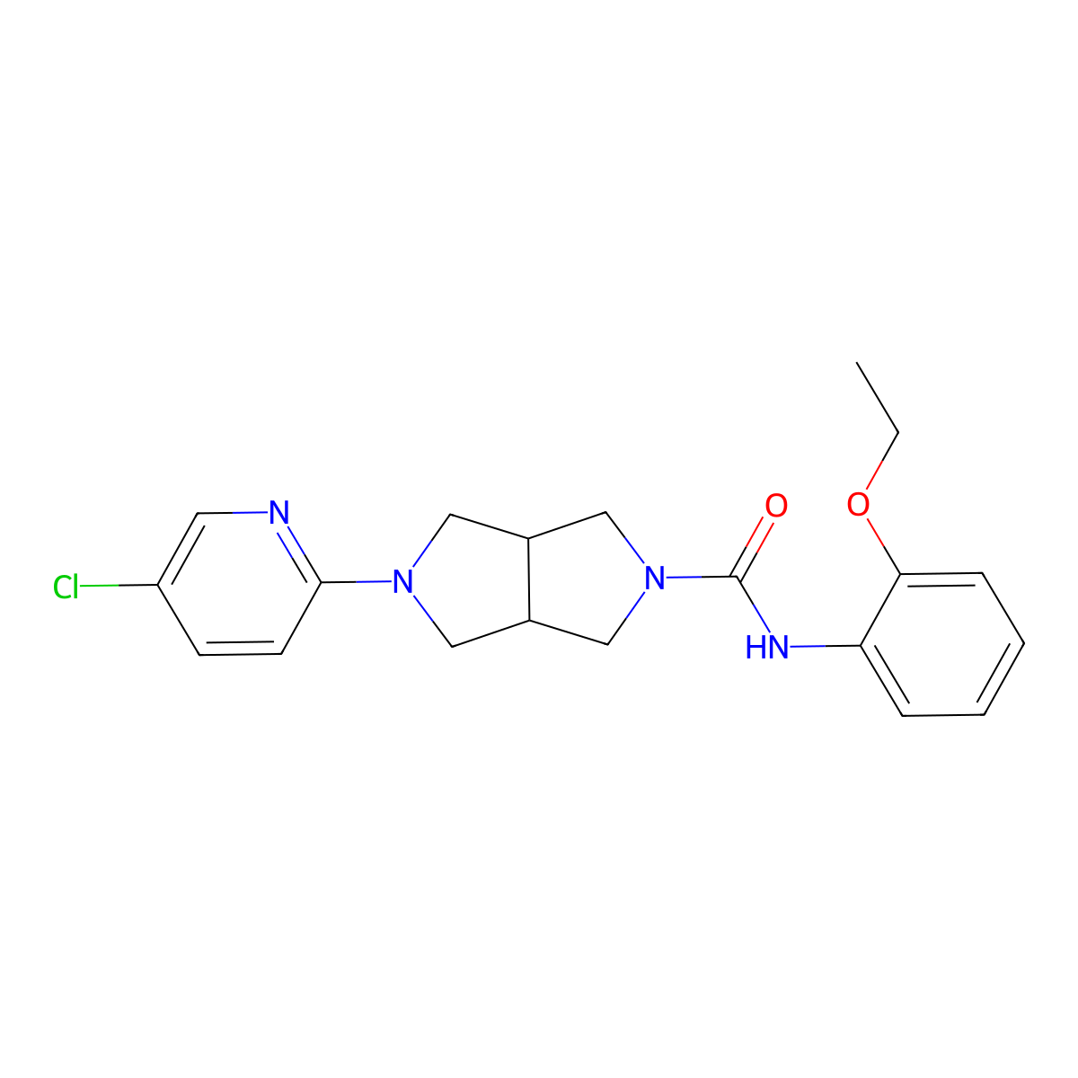 5-(5-chloropyridin-2-yl)-N-(2-ethoxyphenyl)-octahydropyrrolo[3,4-c]pyrrole-2-carboxamide molecular structure, CAS 2770631-97-3