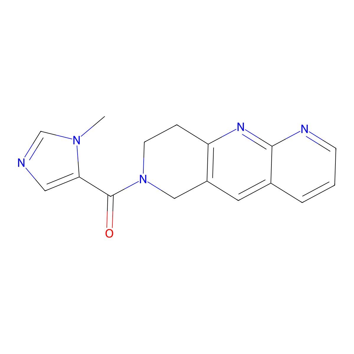 1-methyl-5-{6H,7H,8H,9H-pyrido[2,3-b]1,6-naphthyridine-7-carbonyl}-1H-imidazole molecular structure, CAS 2770632-39-6