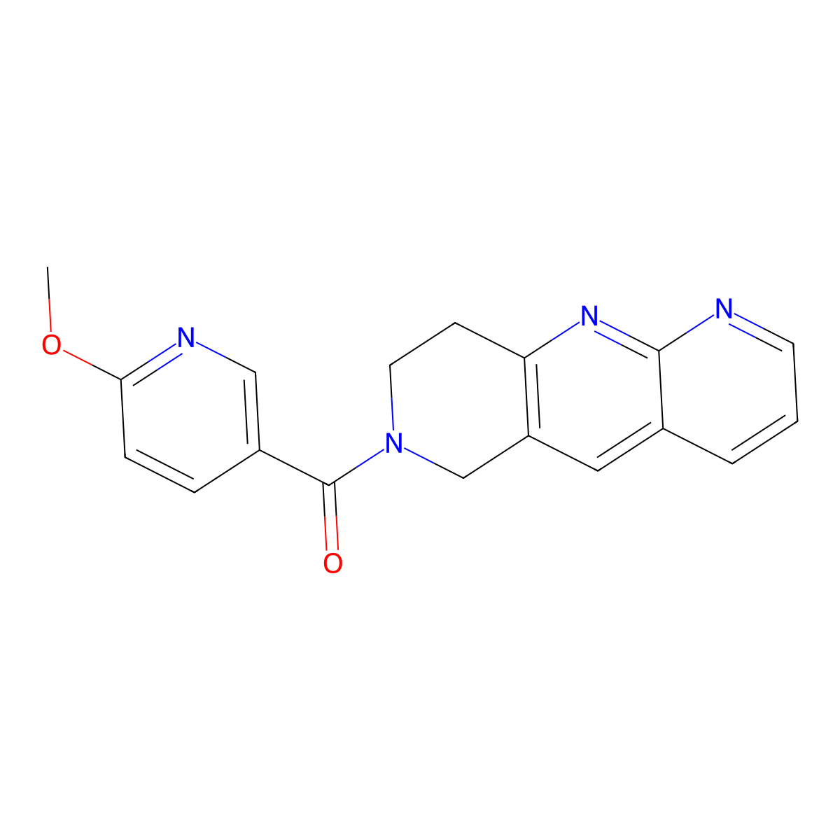 2-methoxy-5-{6H,7H,8H,9H-pyrido[2,3-b]1,6-naphthyridine-7-carbonyl}pyridine molecular structure, CAS 2770632-52-3