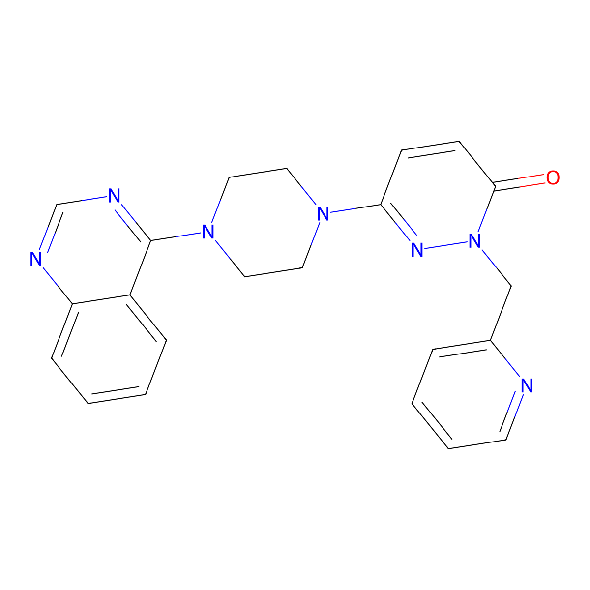 2-[(Pyridin-2-yl)methyl]-6-[4-(quinazolin-4-yl)piperazin-1-yl]-2,3-dihydropyridazin-3-one molecular structure, CAS 2770632-73-8