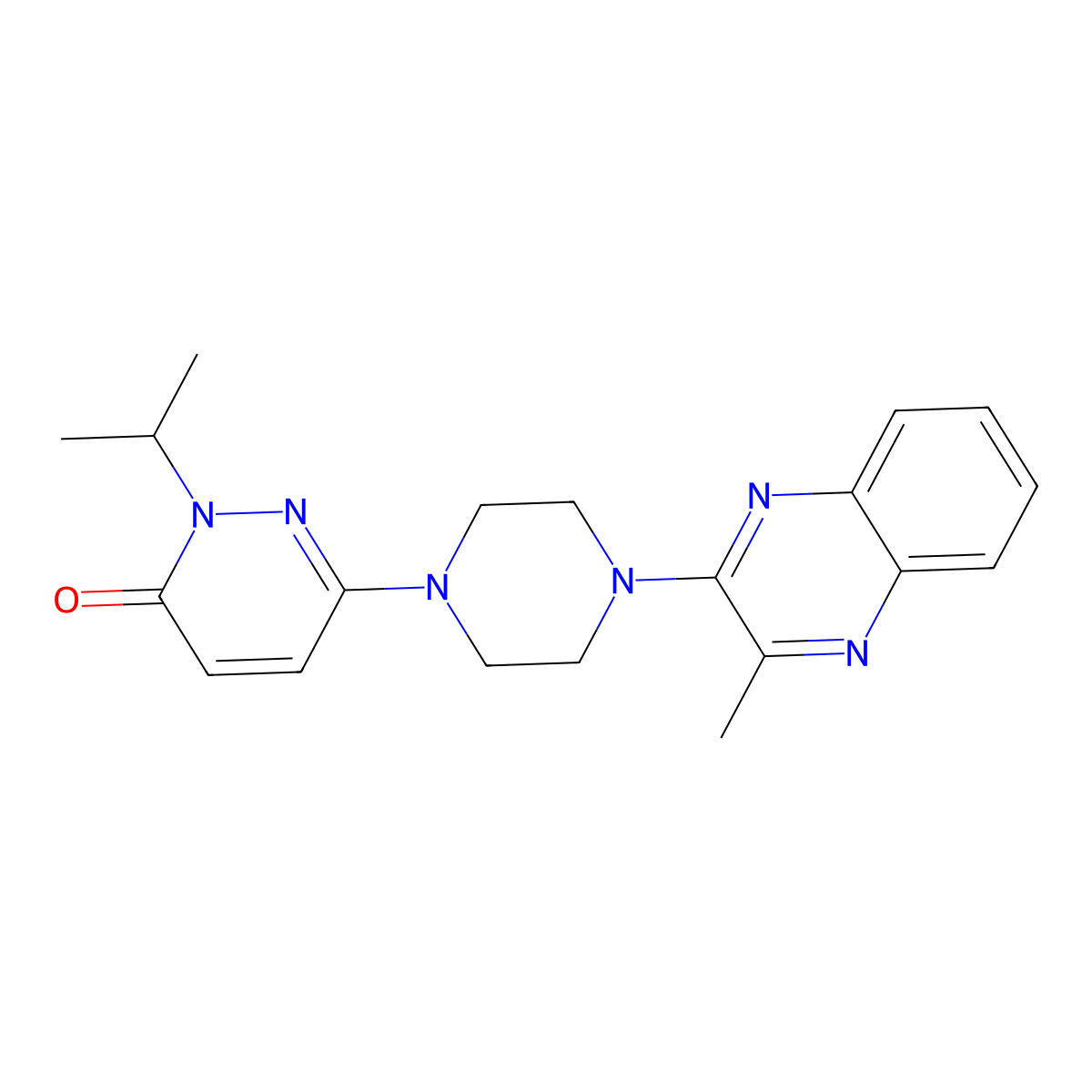 6-[4-(3-Methylquinoxalin-2-yl)piperazin-1-yl]-2-(propan-2-yl)-2,3-dihydropyridazin-3-one molecular structure, CAS 2770632-75-0