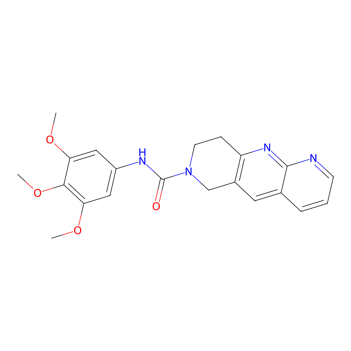 N-(3,4,5-trimethoxyphenyl)-6H,7H,8H,9H-pyrido[2,3-b]1,6-naphthyridine-7-carboxamide molecular structure, CAS 2770633-16-2