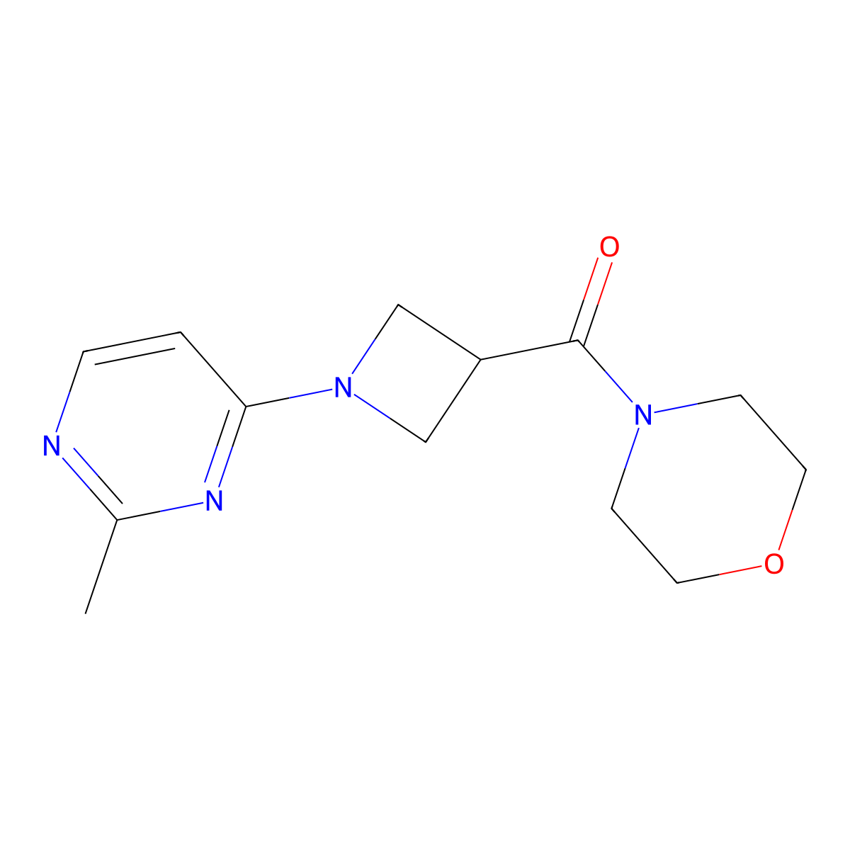 4-[1-(2-Methylpyrimidin-4-yl)azetidine-3-carbonyl]morpholine molecular structure, CAS 2770633-64-0