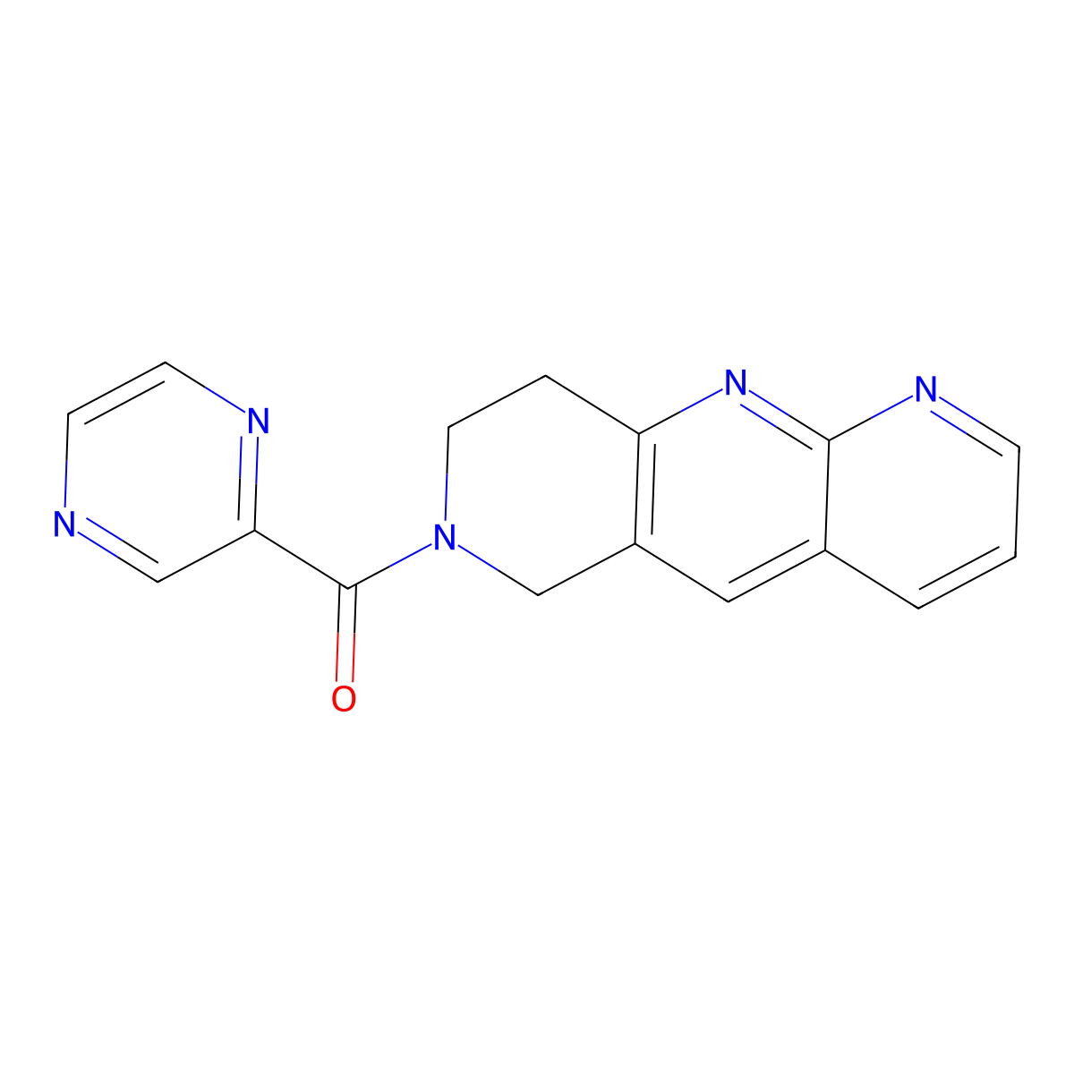 2-{6H,7H,8H,9H-pyrido[2,3-b]1,6-naphthyridine-7-carbonyl}pyrazine molecular structure, CAS 2770634-31-4