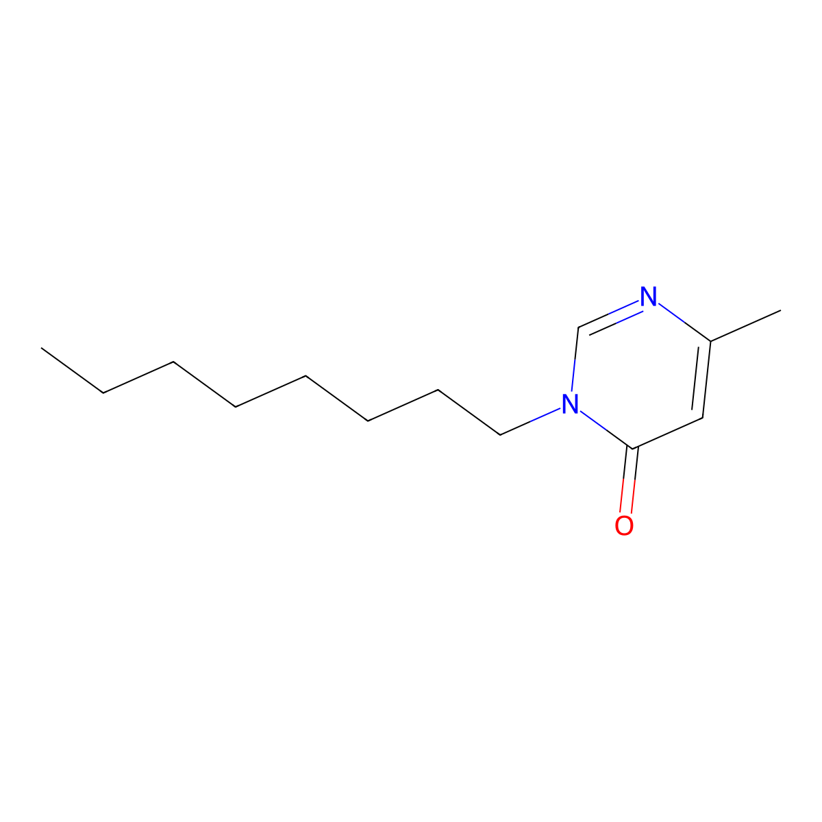 6-Methyl-3-octyl-3,4-dihydropyrimidin-4-one molecular structure, CAS 2770634-42-7