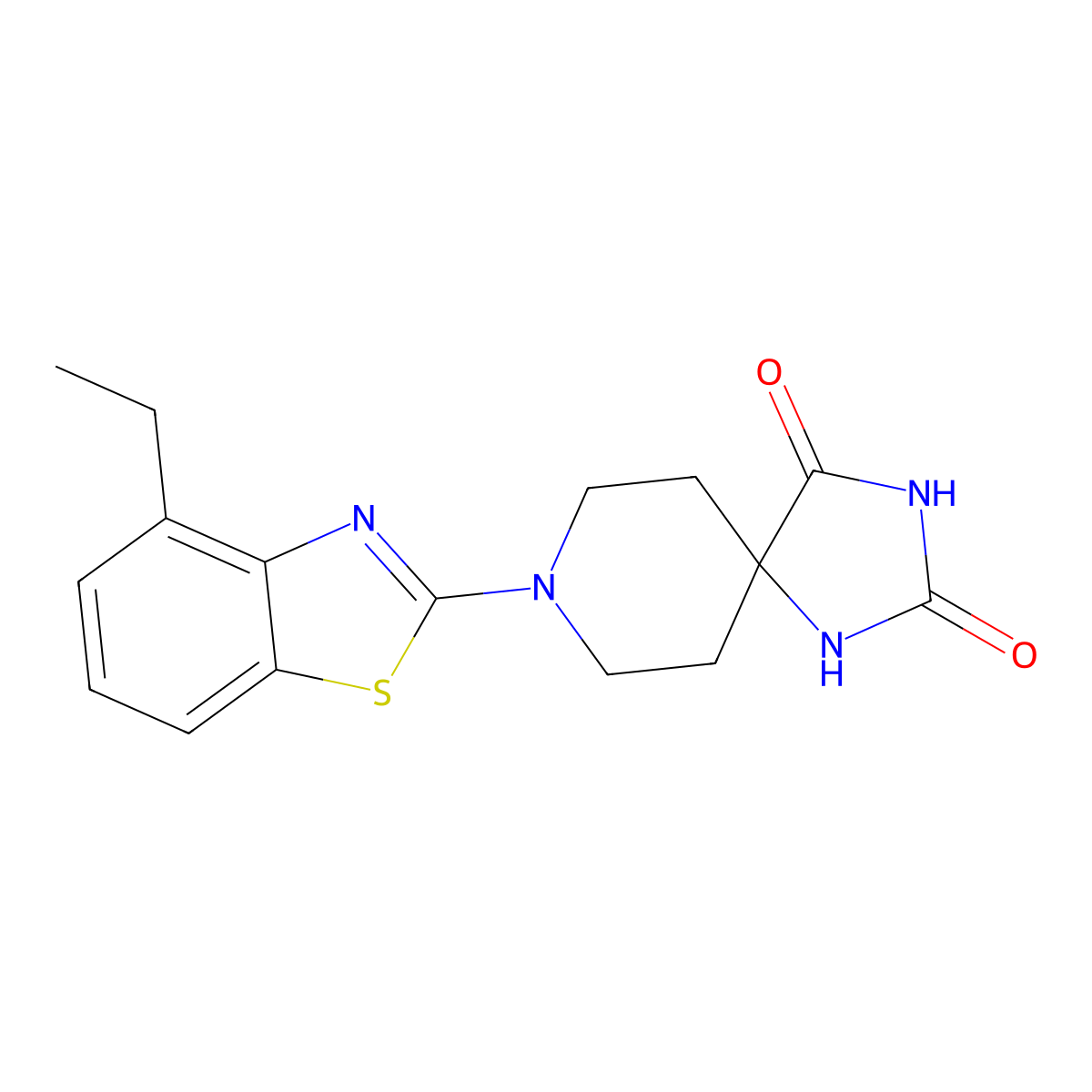 8-(4-Ethyl-1,3-benzothiazol-2-yl)-1,3,8-triazaspiro[4.5]decane-2,4-dione molecular structure, CAS 2770634-83-6