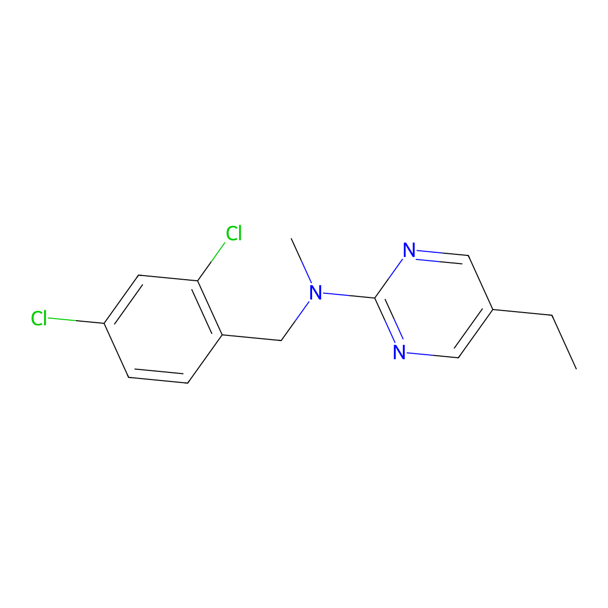 N-[(2,4-dichlorophenyl)methyl]-5-ethyl-N-methylpyrimidin-2-amine molecular structure, CAS 2770635-02-2