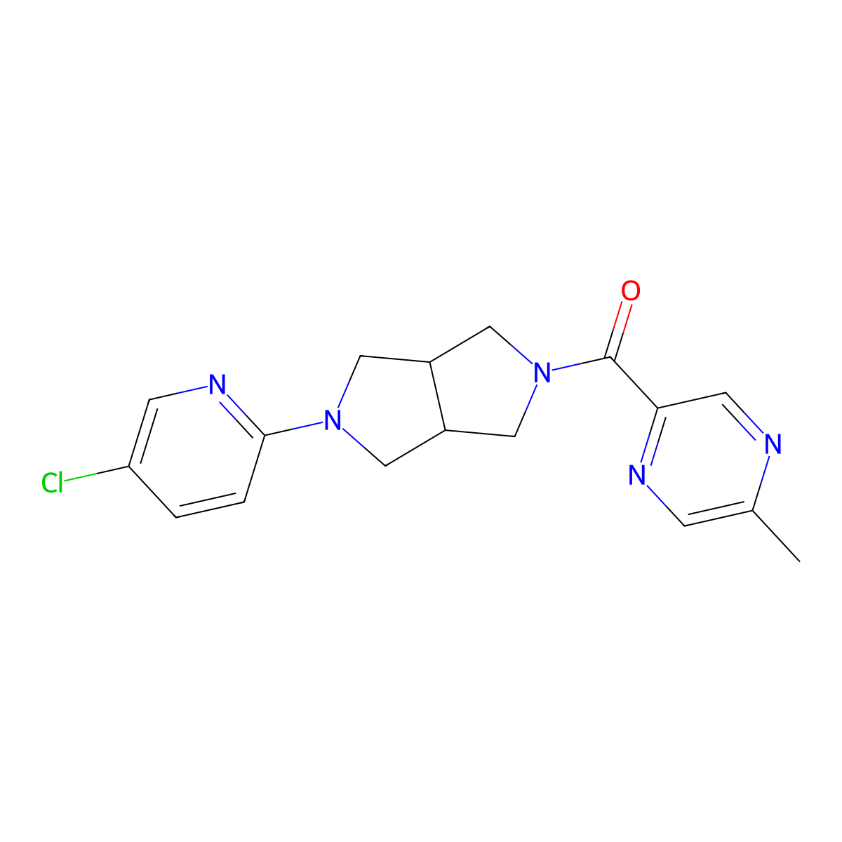2-[5-(5-Chloropyridin-2-yl)-octahydropyrrolo[3,4-c]pyrrole-2-carbonyl]-5-methylpyrazine molecular structure, CAS 2770635-14-6