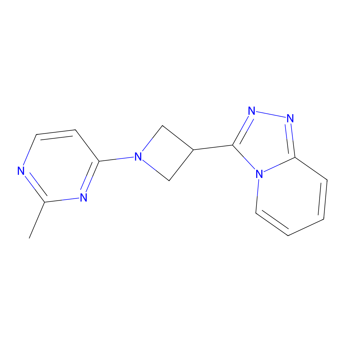 2-Methyl-4-(3-{[1,2,4]triazolo[4,3-a]pyridin-3-yl}azetidin-1-yl)pyrimidine molecular structure, CAS 2770635-33-9