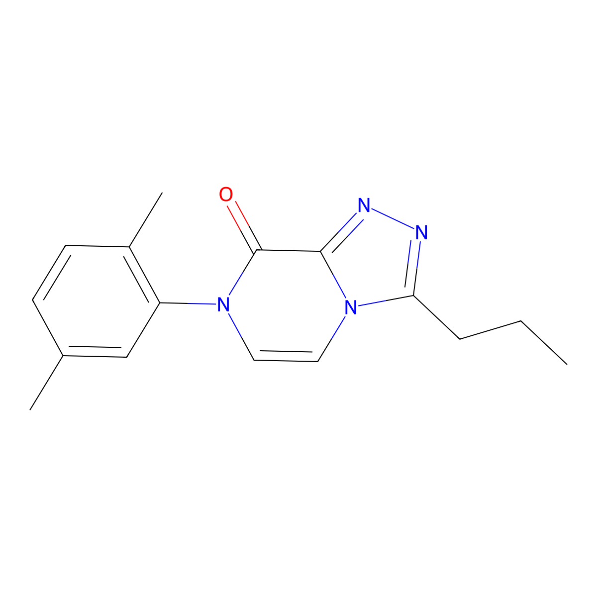 7-(2,5-dimethylphenyl)-3-propyl-7H,8H-[1,2,4]triazolo[4,3-a]pyrazin-8-one molecular structure, CAS 2770635-48-6
