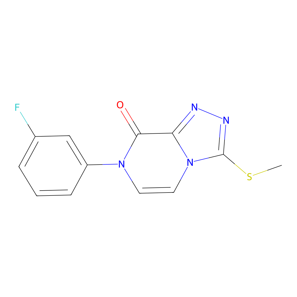 7-(3-fluorophenyl)-3-(methylsulfanyl)-7H,8H-[1,2,4]triazolo[4,3-a]pyrazin-8-one molecular structure, CAS 2770635-50-0