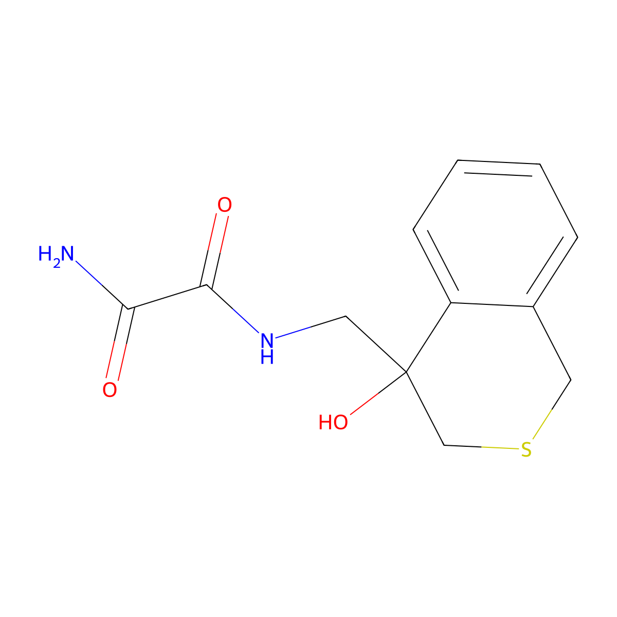 N'-[(4-hydroxy-3,4-dihydro-1H-2-benzothiopyran-4-yl)methyl]ethanediamide molecular structure, CAS 2770635-52-2