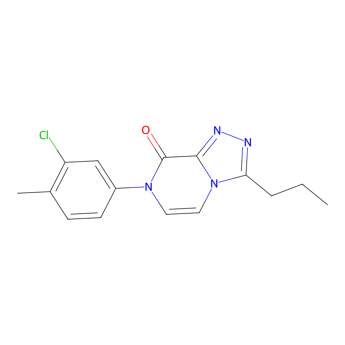 7-(3-chloro-4-methylphenyl)-3-propyl-7H,8H-[1,2,4]triazolo[4,3-a]pyrazin-8-one molecular structure, CAS 2770635-63-5