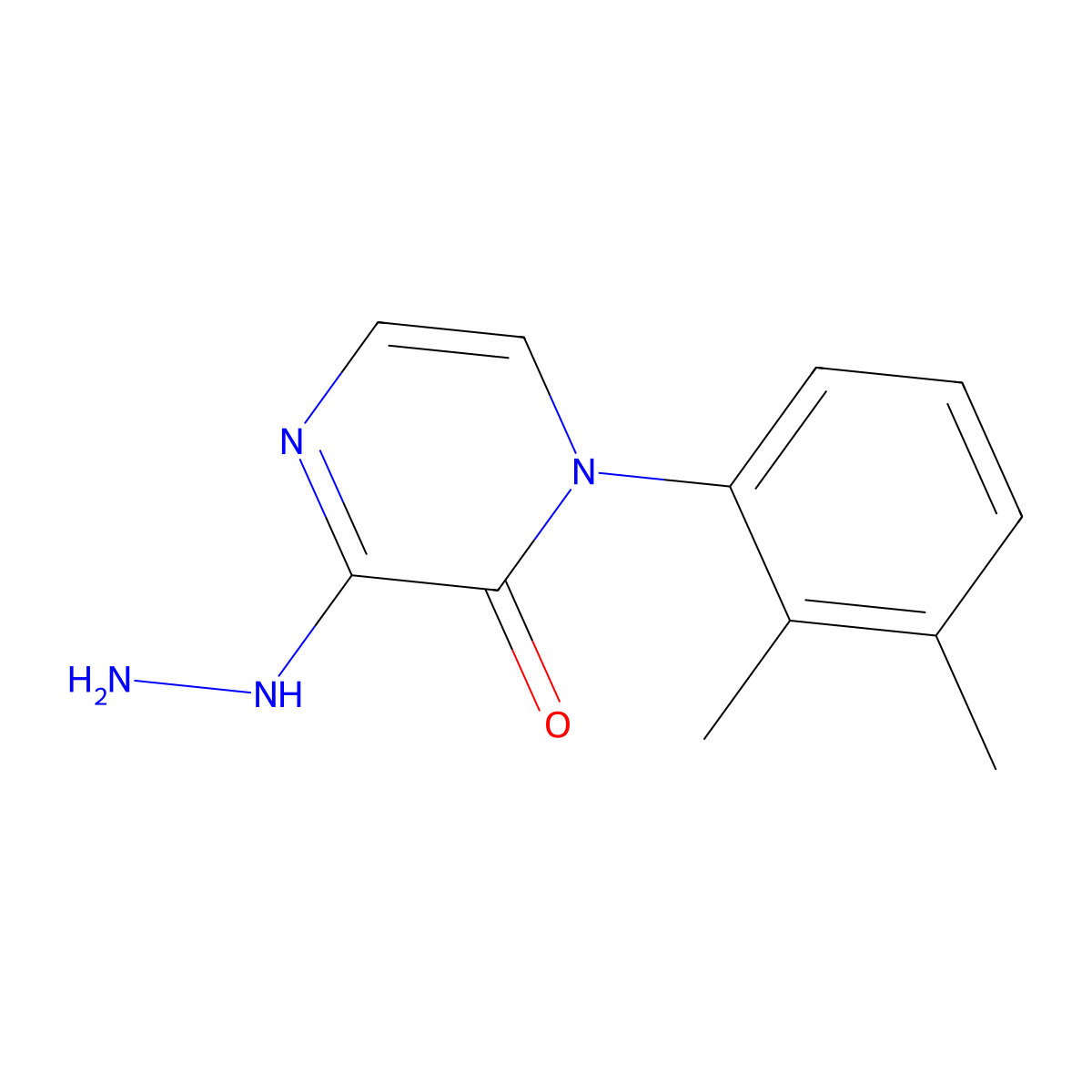 1-(2,3-Dimethylphenyl)-3-hydrazinylpyrazin-2-one molecular structure, CAS 2770636-10-5