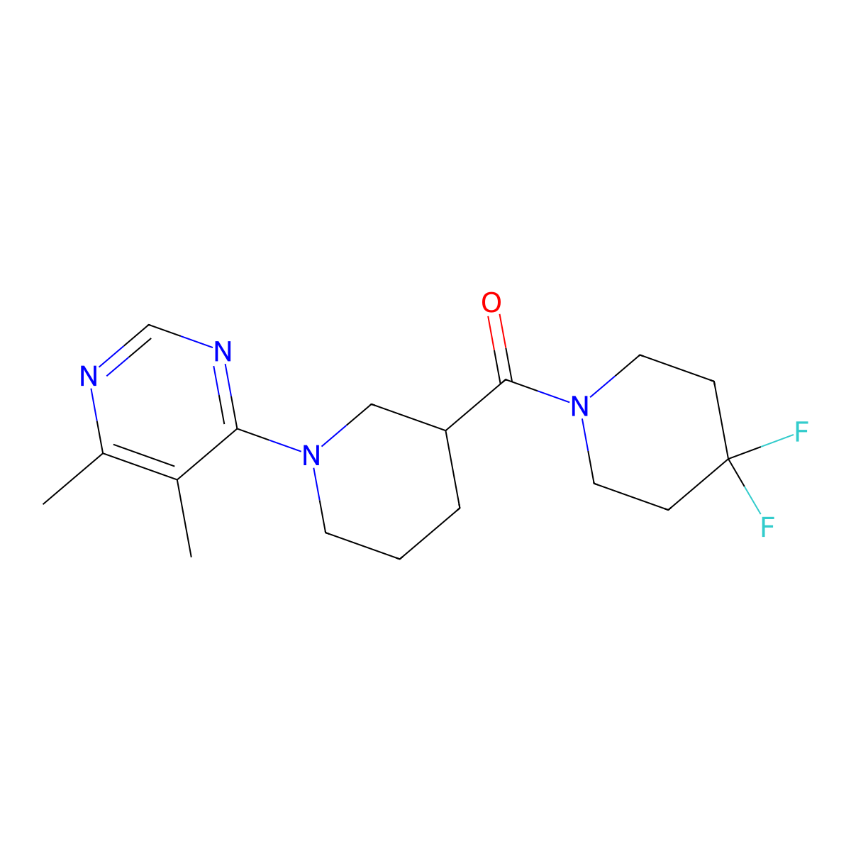 4-[3-(4,4-Difluoropiperidine-1-carbonyl)piperidin-1-yl]-5,6-dimethylpyrimidine molecular structure, CAS 2770636-25-2