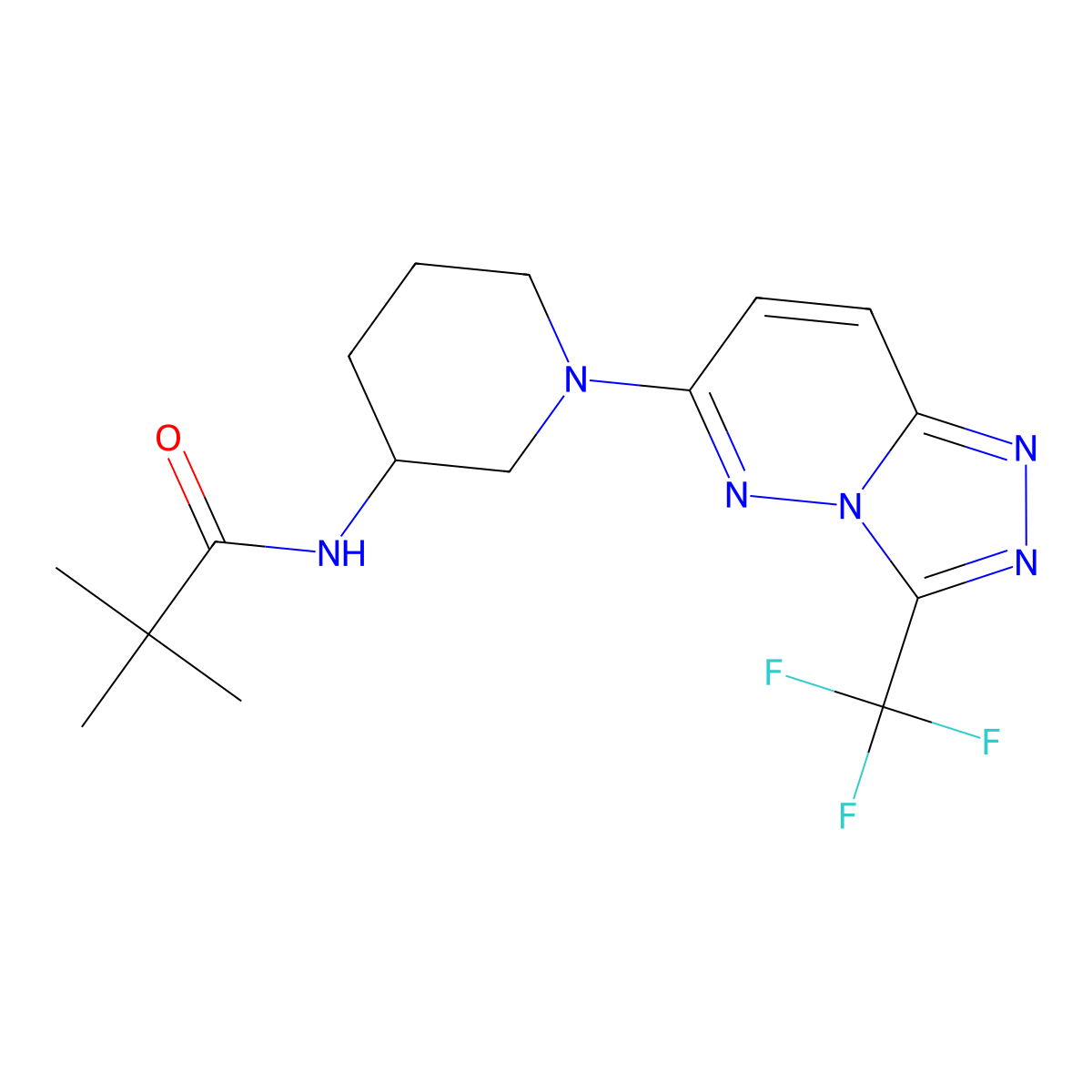 2,2-dimethyl-N-{1-[3-(trifluoromethyl)-[1,2,4]triazolo[4,3-b]pyridazin-6-yl]piperidin-3-yl}propanamide molecular structure, CAS 2770636-31-0