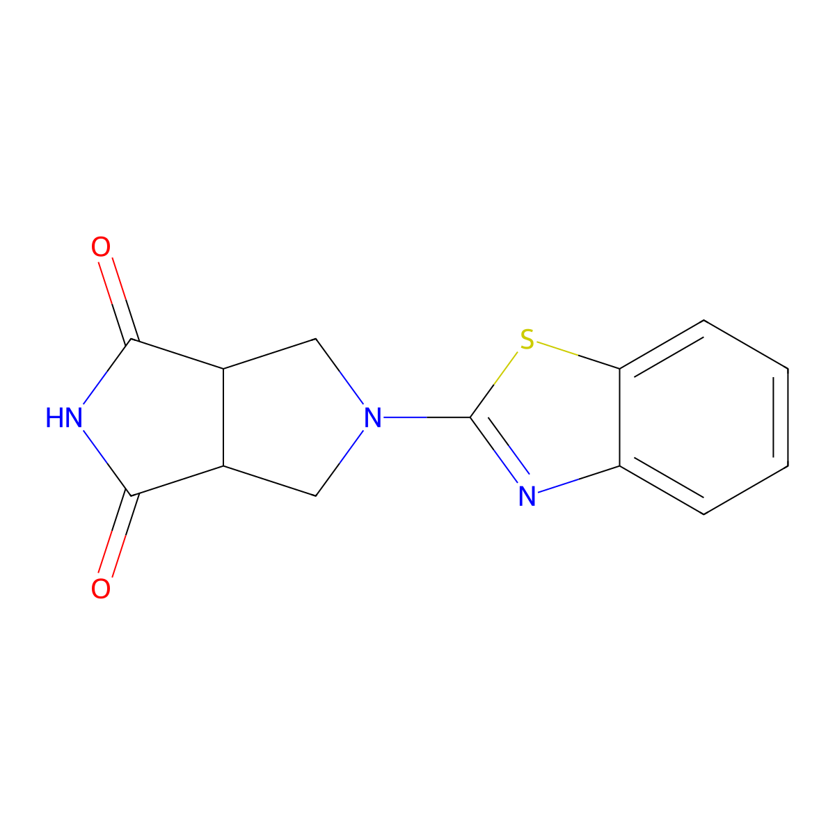 5-(1,3-Benzothiazol-2-yl)-octahydropyrrolo[3,4-c]pyrrole-1,3-dione molecular structure, CAS 2770636-46-7