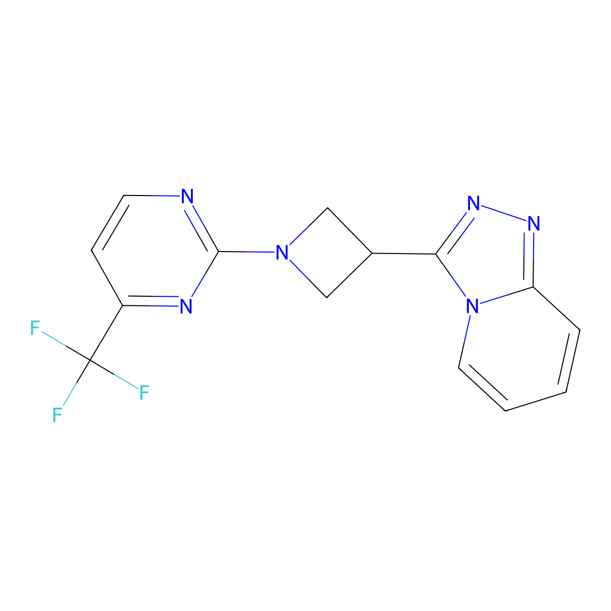 2-(3-{[1,2,4]Triazolo[4,3-a]pyridin-3-yl}azetidin-1-yl)-4-(trifluoromethyl)pyrimidine molecular structure, CAS 2770636-60-5