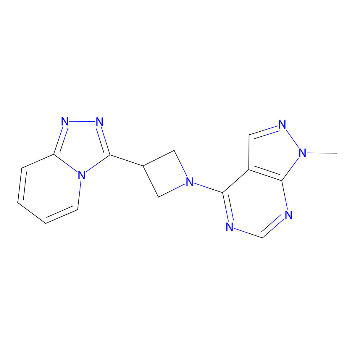 1-{1-methyl-1H-pyrazolo[3,4-d]pyrimidin-4-yl}-3-{[1,2,4]triazolo[4,3-a]pyridin-3-yl}azetidine molecular structure, CAS 2770636-88-7