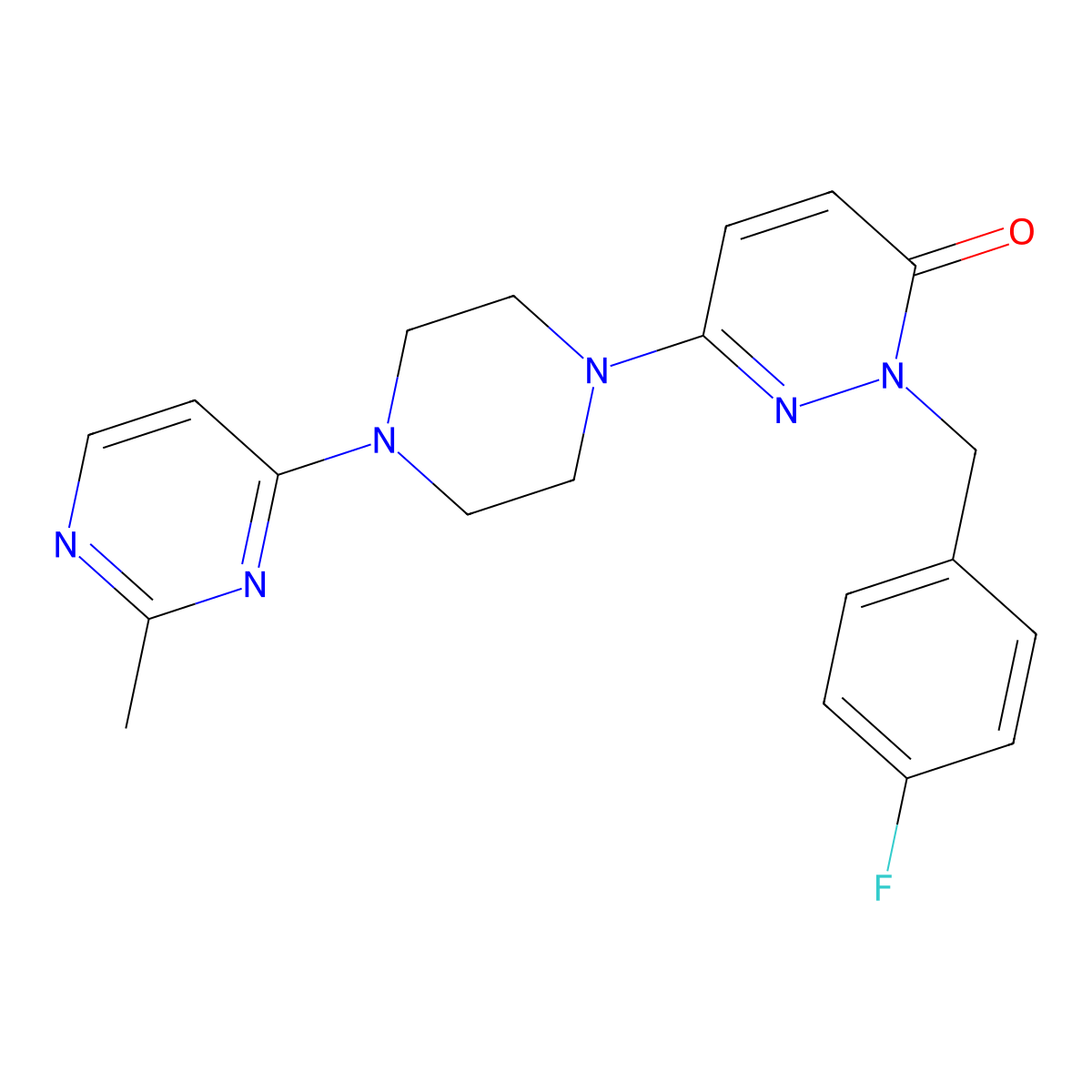 2-[(4-Fluorophenyl)methyl]-6-[4-(2-methylpyrimidin-4-yl)piperazin-1-yl]-2,3-dihydropyridazin-3-one molecular structure, CAS 2770636-93-4