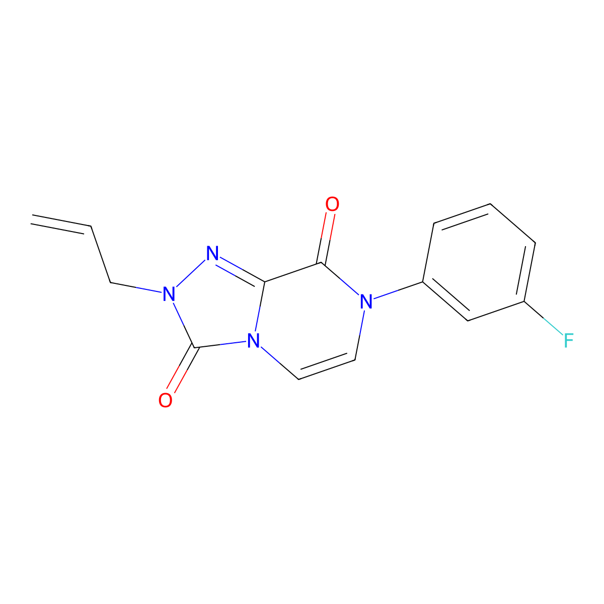 7-(3-fluorophenyl)-2-(prop-2-en-1-yl)-2H,3H,7H,8H-[1,2,4]triazolo[4,3-a]pyrazine-3,8-dione molecular structure, CAS 2770637-07-3