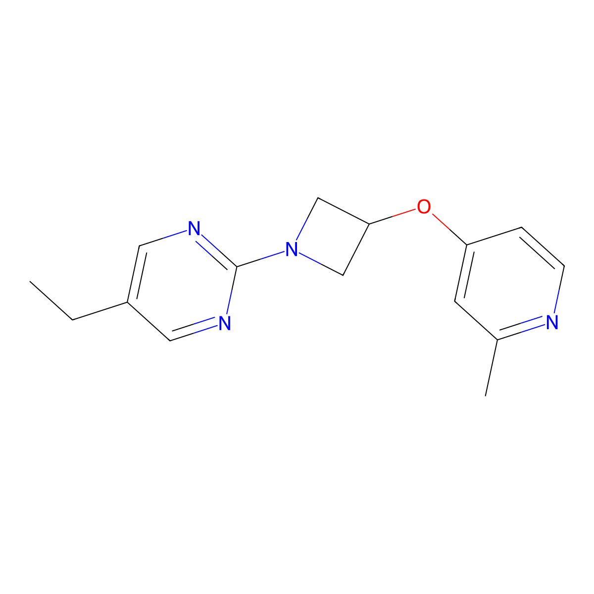 5-Ethyl-2-{3-[(2-methylpyridin-4-yl)oxy]azetidin-1-yl}pyrimidine molecular structure, CAS 2770637-37-9