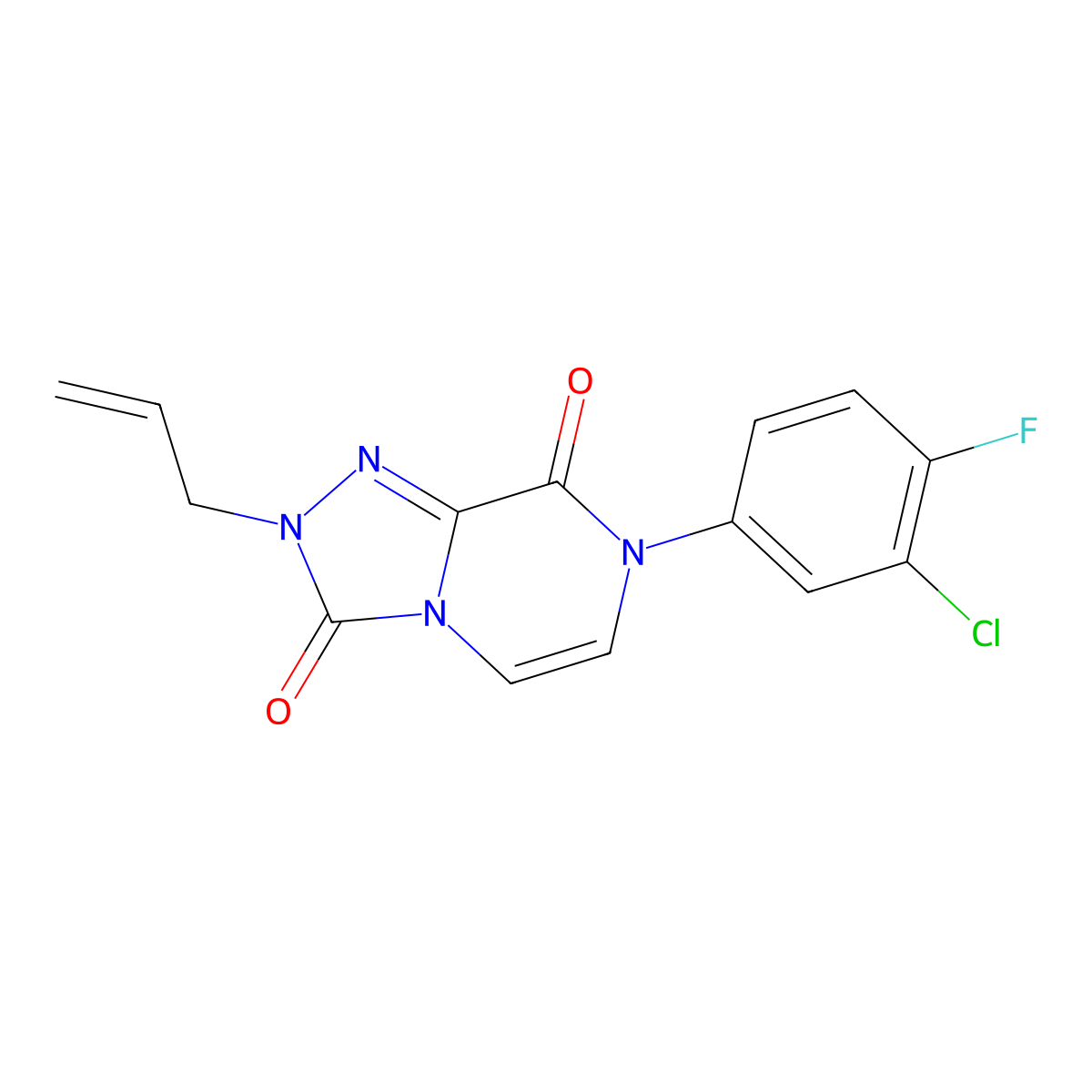 7-(3-chloro-4-fluorophenyl)-2-(prop-2-en-1-yl)-2H,3H,7H,8H-[1,2,4]triazolo[4,3-a]pyrazine-3,8-dione molecular structure, CAS 2770637-41-5